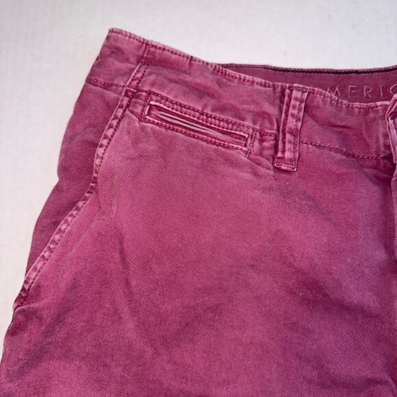 American Eagle Maroon Next‎ Level Flext Classic Chino Shorts w Pockets Mens 33 - Picture 2 of 12